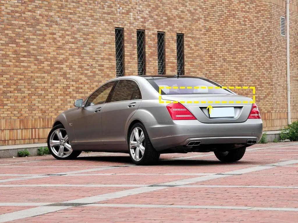 JC-HD331   Stock Fast Dispatch JCSportline W221 Carbon Rear Trunk Spoiler for Mercedes benz S Class W221 2008-2013 1