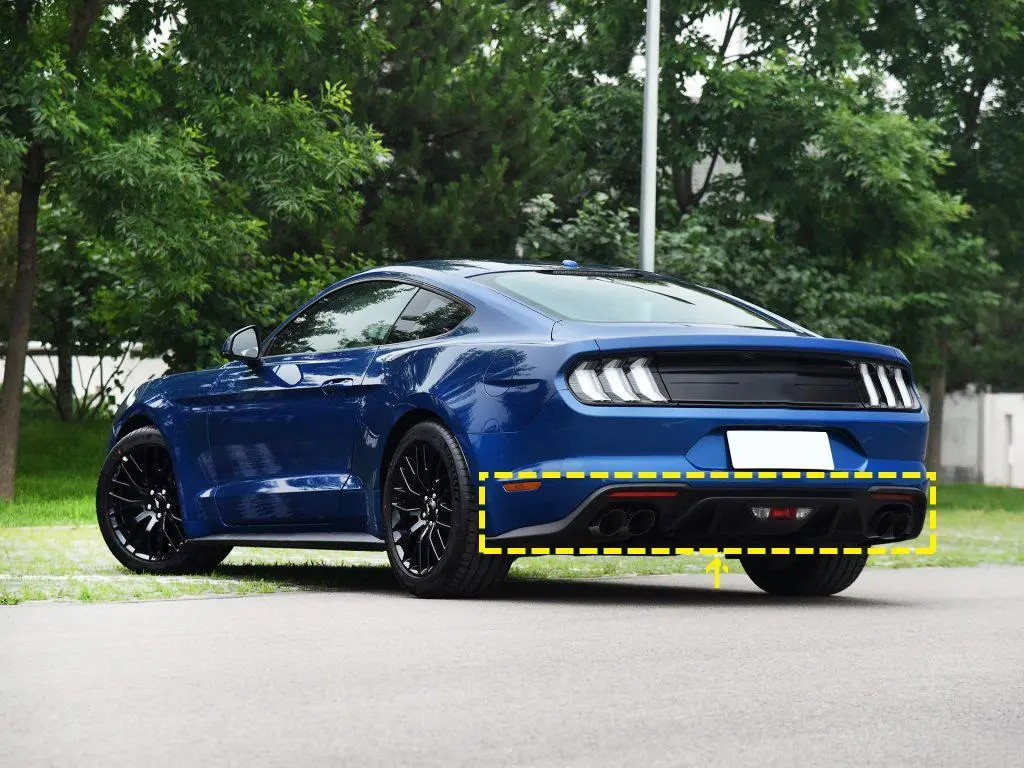 ML-LQ002  Carbon Fiber Rear Bumper Diffuser Lip for Ford Mustang GT Coupe 2-Door 2018-2019 1