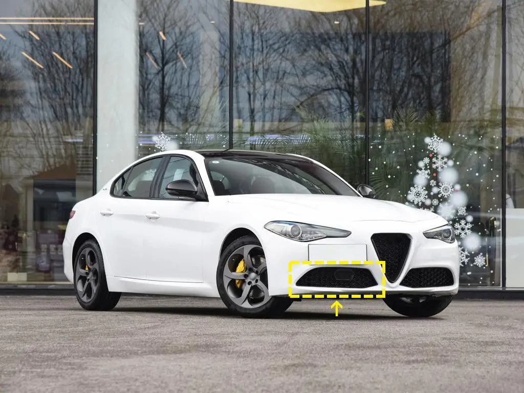 JC-EB010  Carbon Fiber Front Bumper Fog Lamp Trims for Alfa Romeo Giulia Base Sedan 4-Door 2016-2020 1