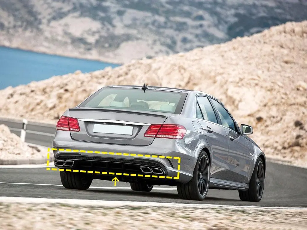 ML-YBX019  W212 E63 Rear Lip Diffuser Carbon Fiber for Mercedes Benz E300 E350 E400 E550 Sport E63 AMG S 13-15 1