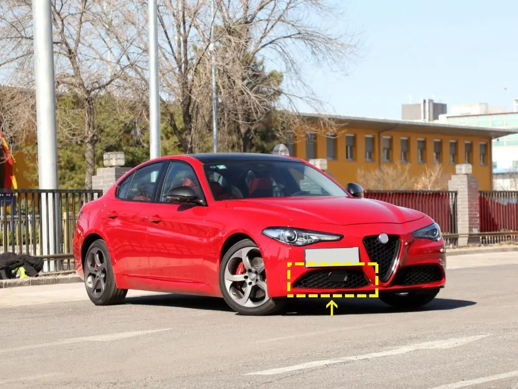 ML-YBX145  Carbon Fiber Front Bumper Canards for Alfa Romeo Giulia 2016-2020 1