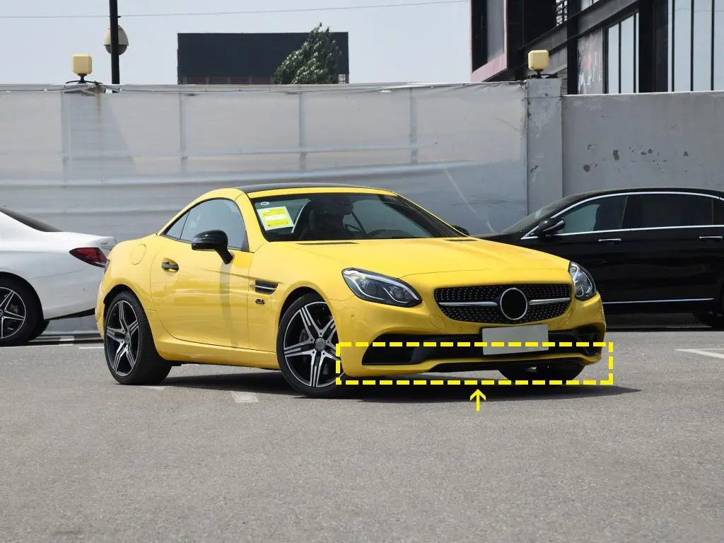 ML-YBX085  Carbon Fiber R172 Front Lip for Mercedes Benz SLC Class SLC180 200 300 Convertible 2-Door 2016-2019 1