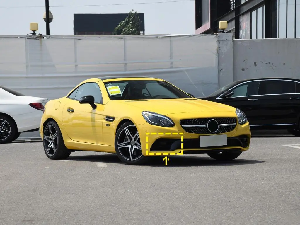 ML-YBX101  Carbon Fiber R172 Front Bumper Canards for Mercedes Benz SLC Class SLC180 200 300 Convertible 2-Door 2016-2019 1