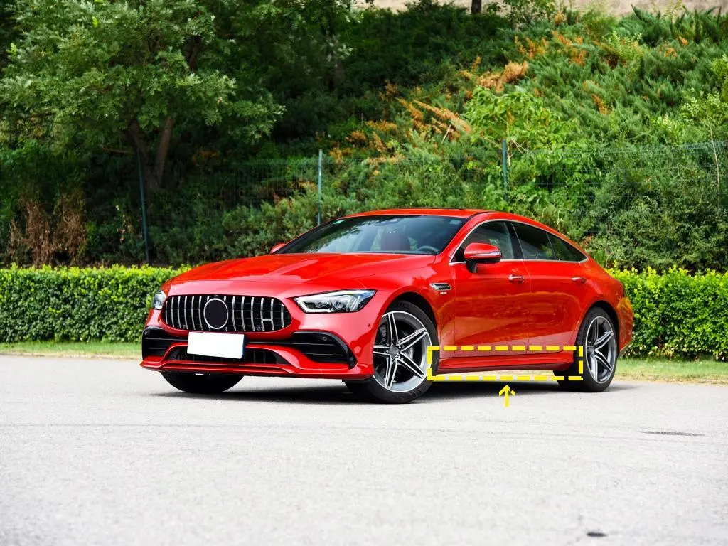 ML-YBX089  Carbon Fiber X290 Side Skirts Extension for Mercedes Benz AMG GT 53 GT 43 4-Door Coupe 2019 2020 1