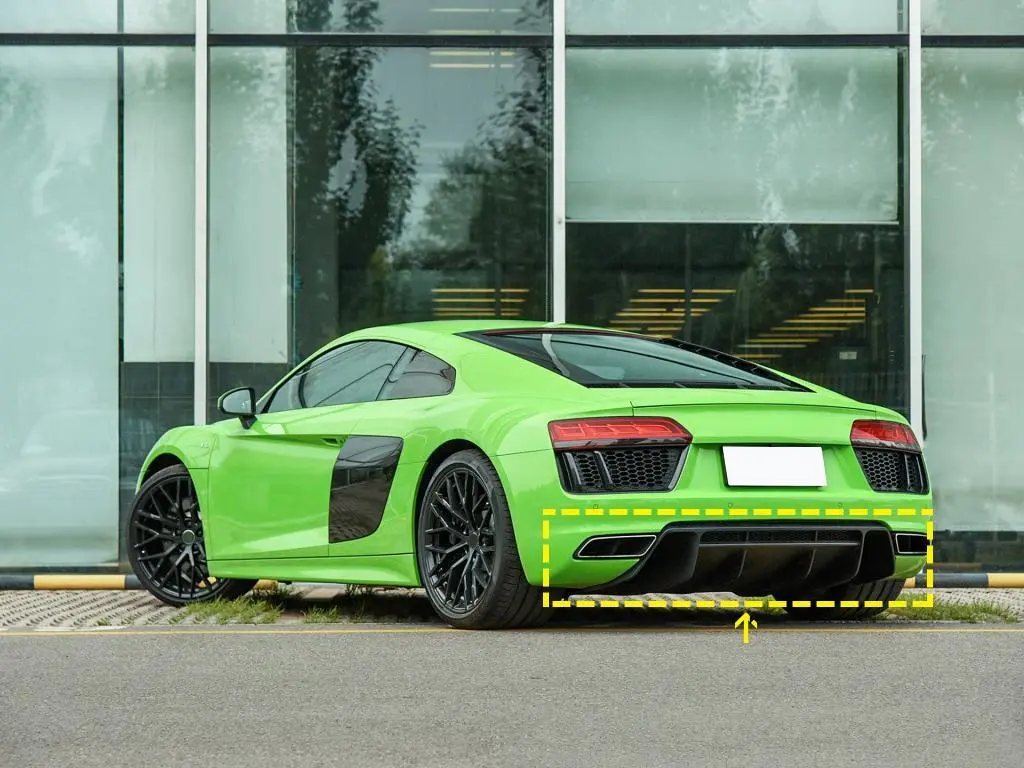 JC-ADR8HC03-PRO  Dry Carbon Fiber R8 Car Rear Lip Diffuser for Audi R8 Gen 2 V10 Coupe 2016-2018 1