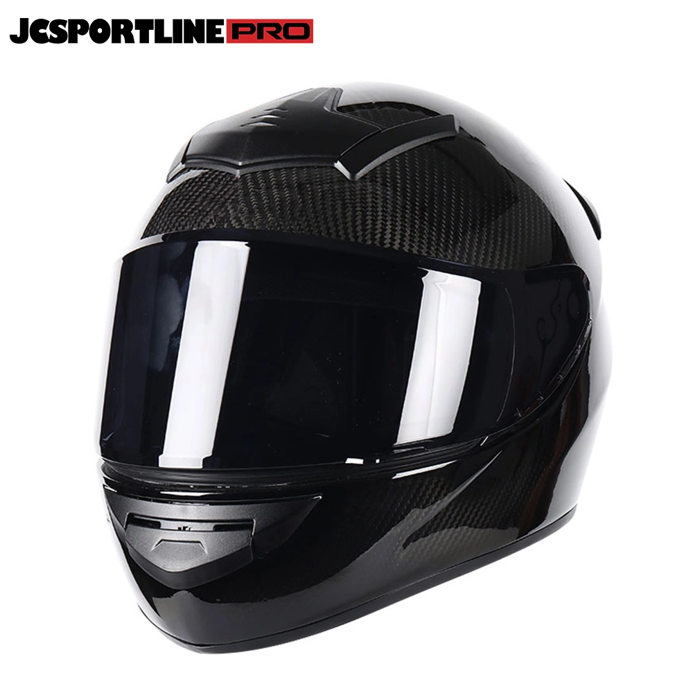 JC-LV118-B   Carbon Fiber Full Face Motorcycle Street Bike Helmet Black M L XL XXL 1