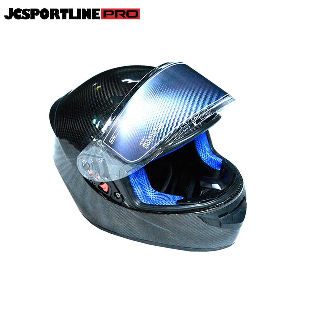 JC-LV118-S  Carbon Fiber Full Face Motorcycle Street Bike Helmet Blue M L XL XXL 1