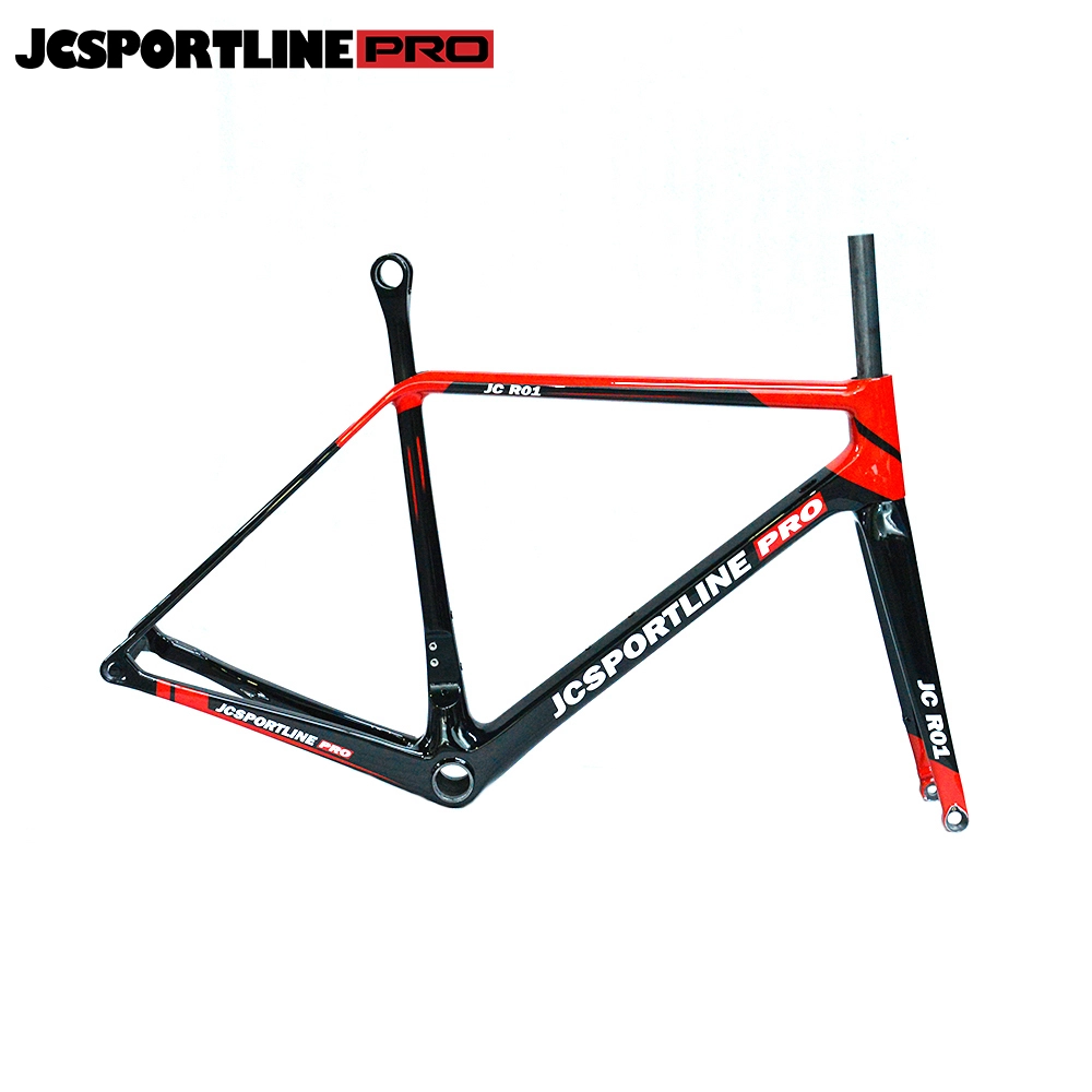 JC-GWR01  Carbon Road Bike Frame  Carbon Fiber Racing Bike Rigid Fork and Frameset with Stem  D-brake 1