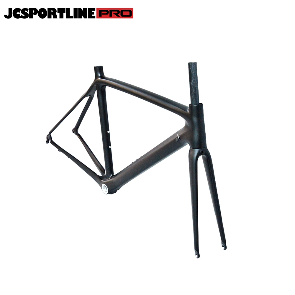 JC-Road-001  Carbon Road Bike Frame Carbon Fiber Racing Bike Rigid Fork and Frameset with Stem  V-brake 1
