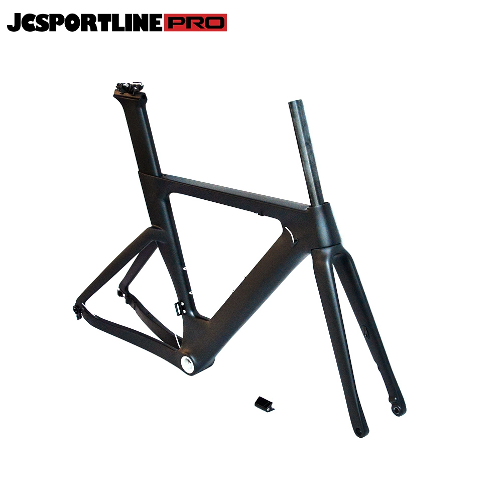 JC-Road-075  Carbon Road Bike Frame Carbon Fiber Racing Bike Rigid Fork and Frameset with Stem  D-brake 1