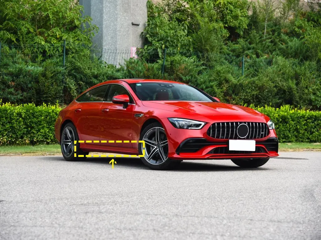 ML-LQ090  Carbon Fiber X290 Side Skirts Molding Trim for Mercedes Benz AMG GT 53 GT 43 4-Door Coupe 2019-2021 1