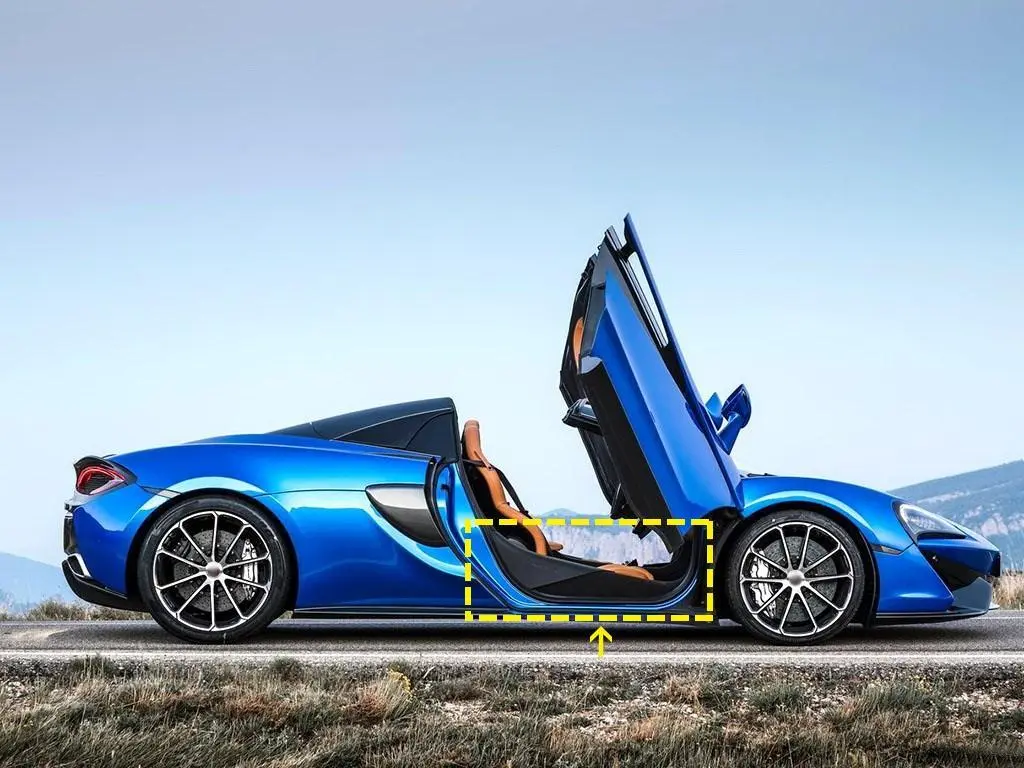 ML-YBX172-PRO  Dry Carbon Fiber 570 Side Door Sills Plate Molding Trim for Mclaren 540 570s 570gt 2015-2021 1
