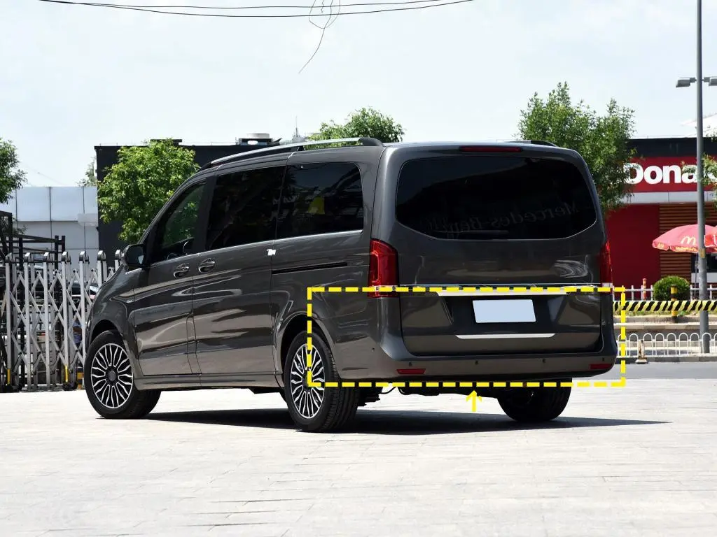 JC-HD355-PRO  Modify Luxury V-Class W447 Dry Carbon Fiber Car Rear Bumper for Mercedes Benz V250 V260D Vito 2015-2019 1