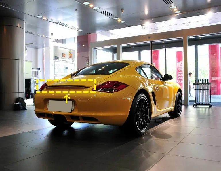 ML-ZDH204  Carbon Fiber Rear Trunk Boot Wing Spoiler For Porsche 718 Cayman Coupe 2005 - 2012 1