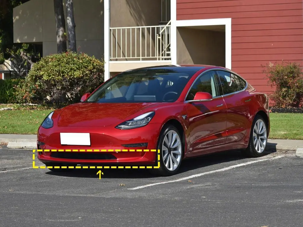 JC-20200416  For Tesla Model 3 Sedan 16-20 Carbon Fiber Front Bumper Lip Spoiler Body Kit 1