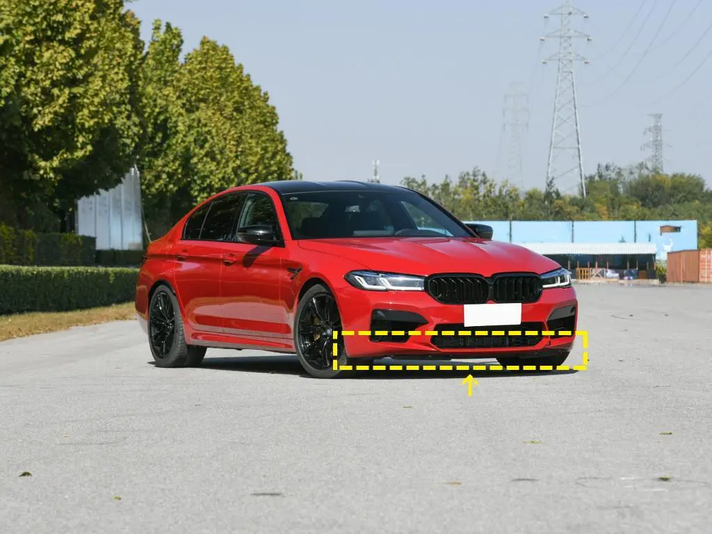 ML-PZJ016-PRO  For BMW 5 Series F90 M5 Sedan 2020UP Dry Carbon Fiber Front Bumper Lip Chin Spoiler 1