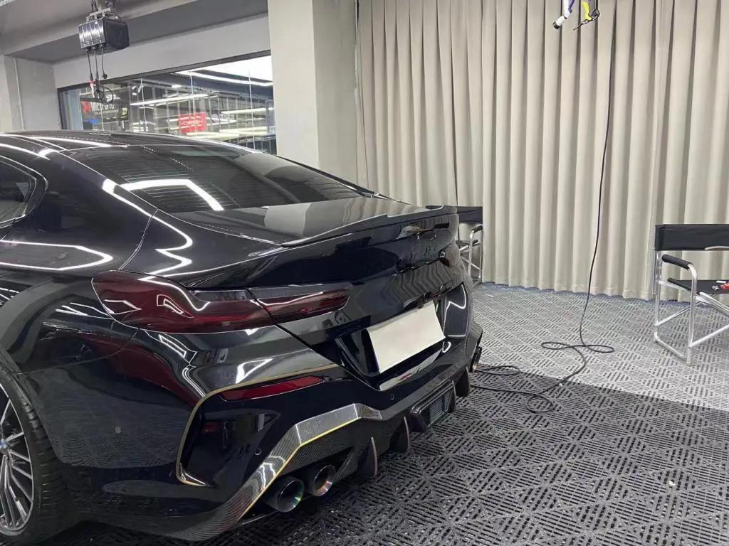 ML-LQ182-MY  Carbon Fiber Rear Trunk Spoiler for BMW 8 Series G16 840i xDrive Gran Coupe Sedan 4-Door 2018-2021 1
