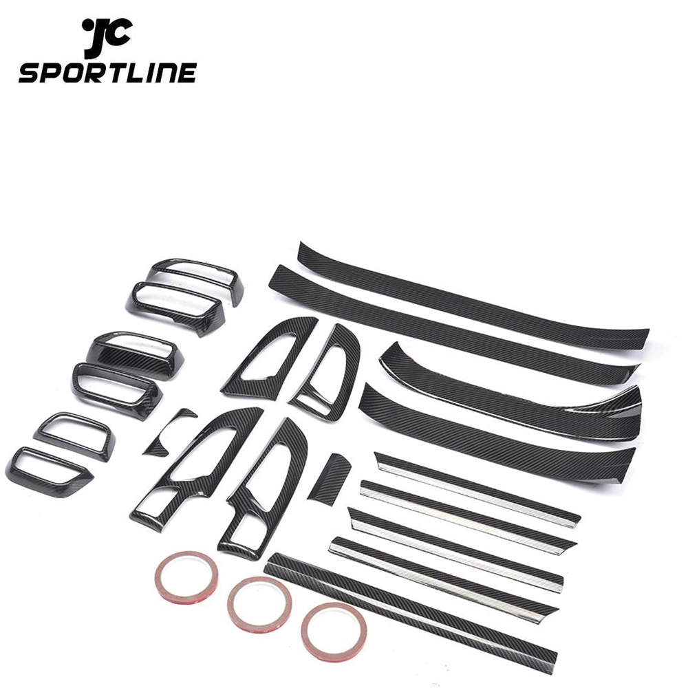 ML-XM096 Dry Carbon Fiber Interior Dashboard Panel Trims for Porsche Cayenne GTS Turbo Sport 15-17 21pcs/set 1