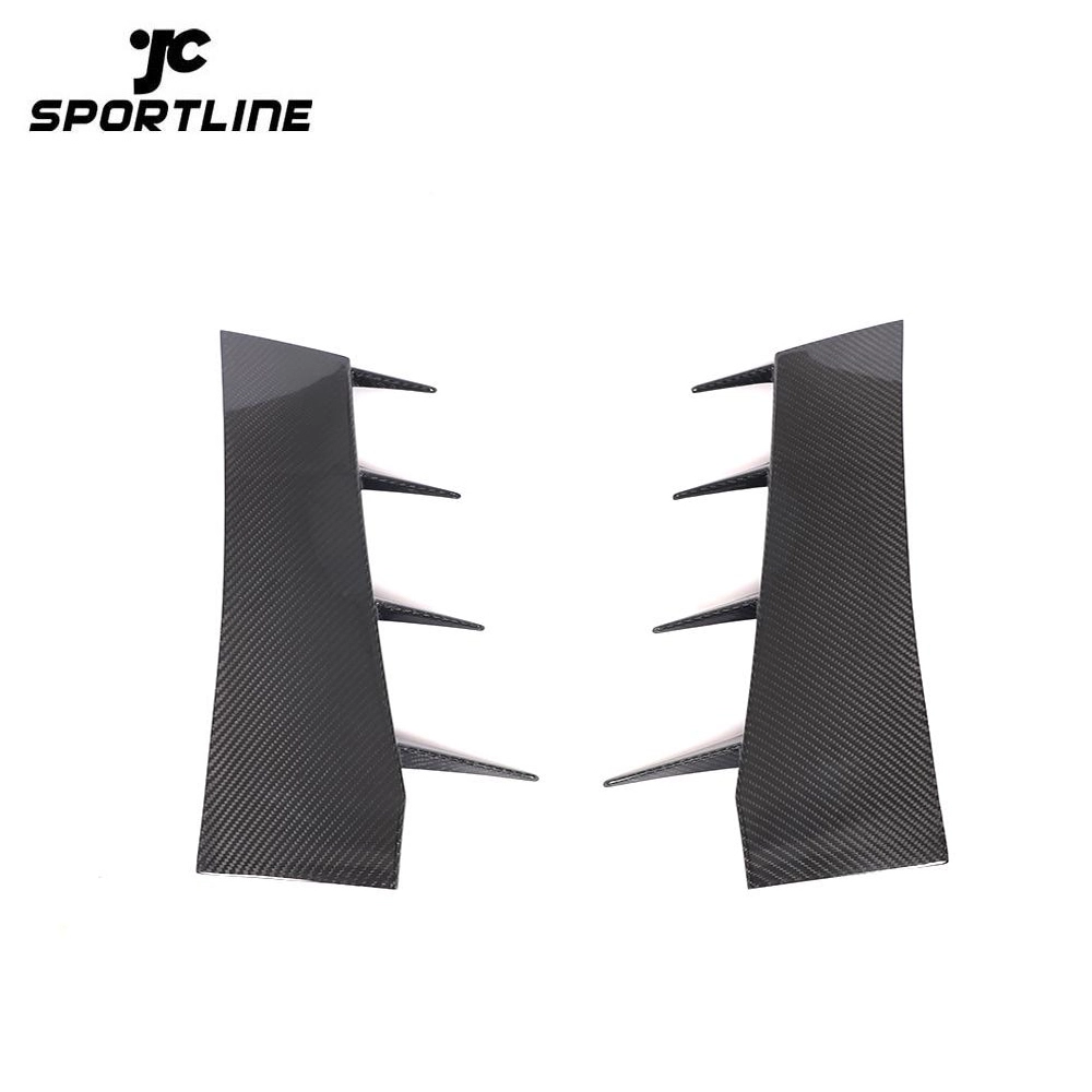 ED-YWW9009 for Audi R8 Carbon Fiber Front Bumper Canards 2-Door 2016-2018 1