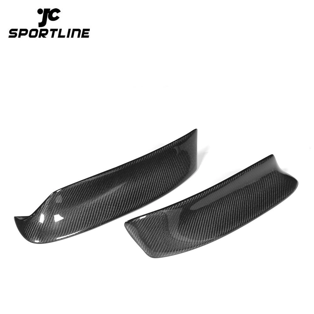 JC-BME460205 For BMW 3 Series E46 M3 2-Door 4-Door 00-06 Carbon Fiber Front Bumper Splitter Cupwing Winglets Vent Flaps 1