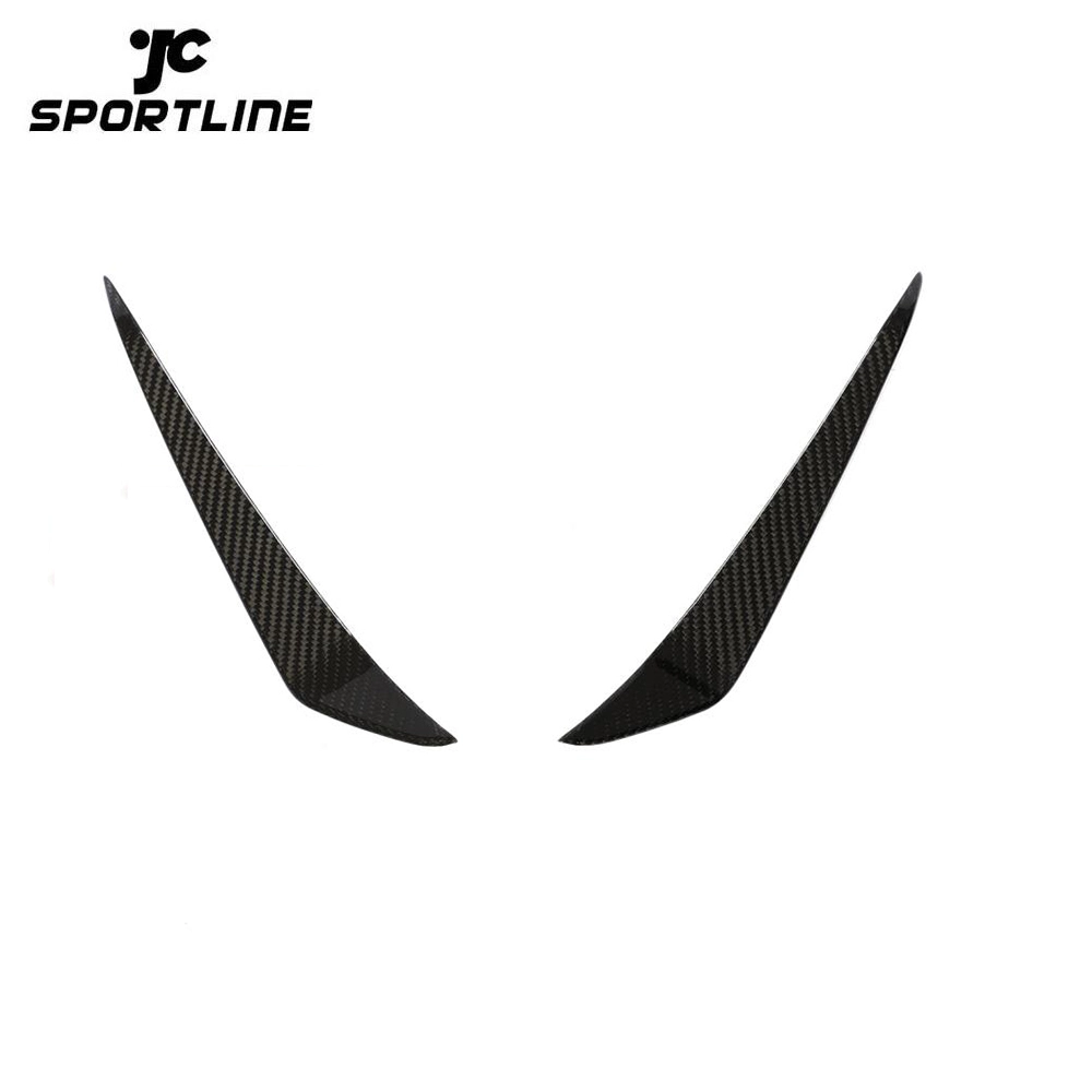 ML-ZDH221 For Porsche 718 Boxster Cayman 16-21 Dry Carbon Fiber Front Bumper Air Vent Fins 1