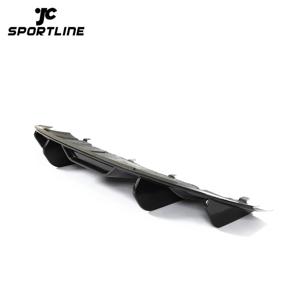 ED-PZJ9016 For Porsche Taycan 9J1 Sedan 19-21 Dry Carbon Fiber Rear Bumper Diffuser Cover 1