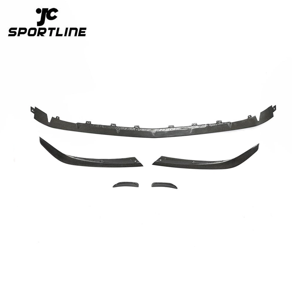 ML-YBX215 For Mercedes Benz W177 V177 A45 AMG S Sedan 2020UP Carbon Fiber Front Bumper Lip Canards Body Kit 1
