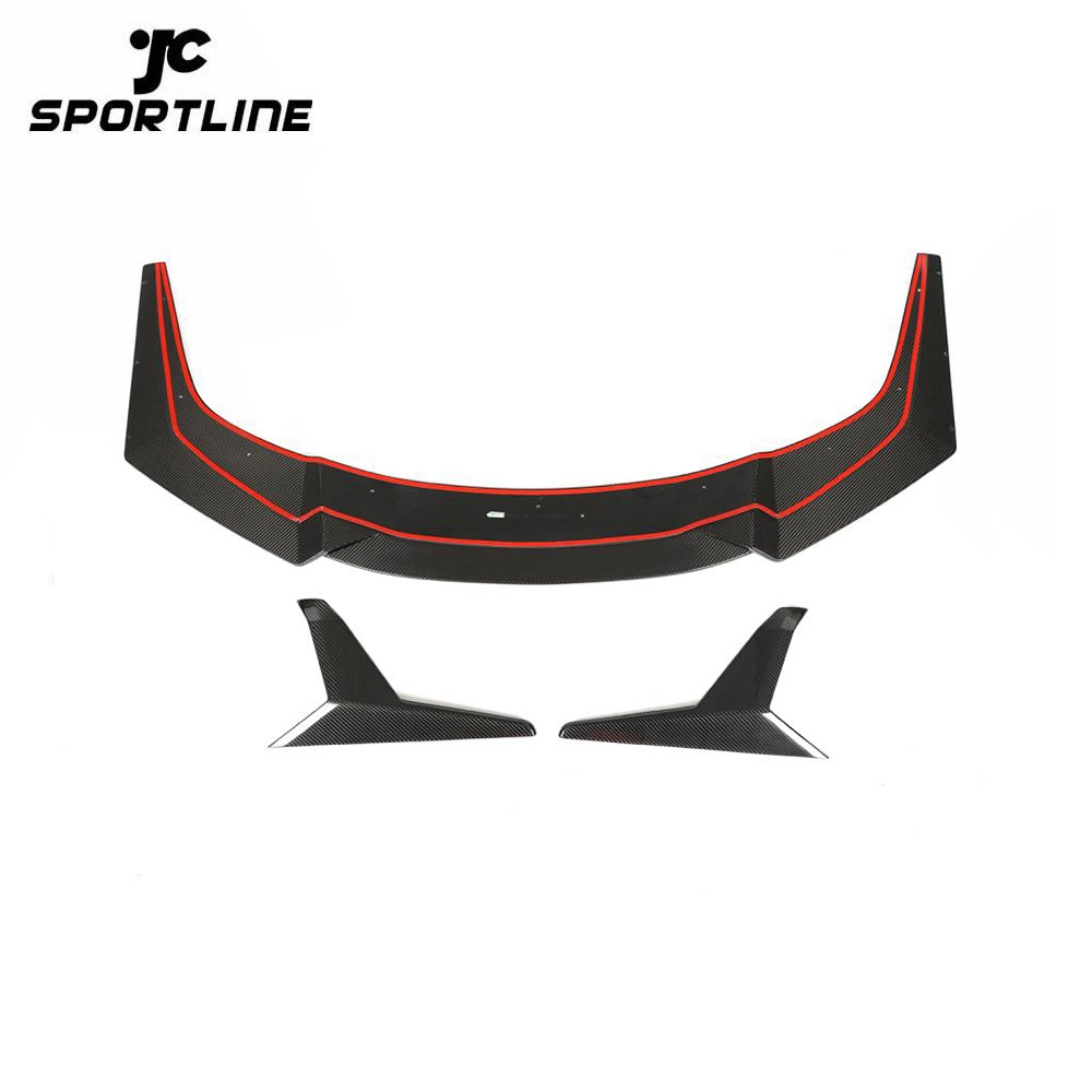 ML-PZJ022-PRO For Lamborghini Huracan LP600 LP610 Coupe 14-17 Dry Forged Carbon Fiber Front Bumper Lip Chin Spoiler Body Kit 1
