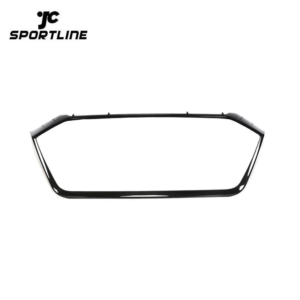 ML-YWW050-PRO Dry Carbon Fibre RS6 Front Grill Overlay Trim Cover for Audi RS6 A6 C8 Avant Wagon 4-Door 2019- 2021 1