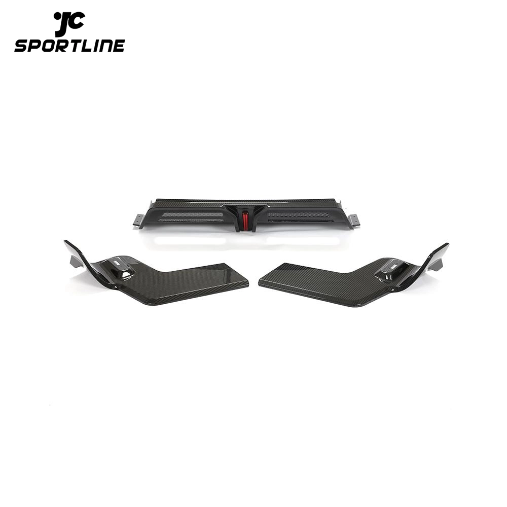 ML-WZY007-PRO Fits Porsche Macan 2022UP Dry Carbon Rear Bumper Diffuser Lip Spoiler With Light 1