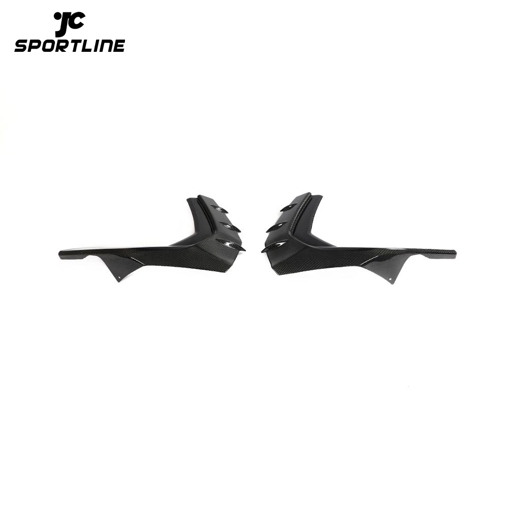 ML-HAX053 2PCS Real Carbon font Bumper Splitter Fin Fit For Audi S3 2021-2022 1