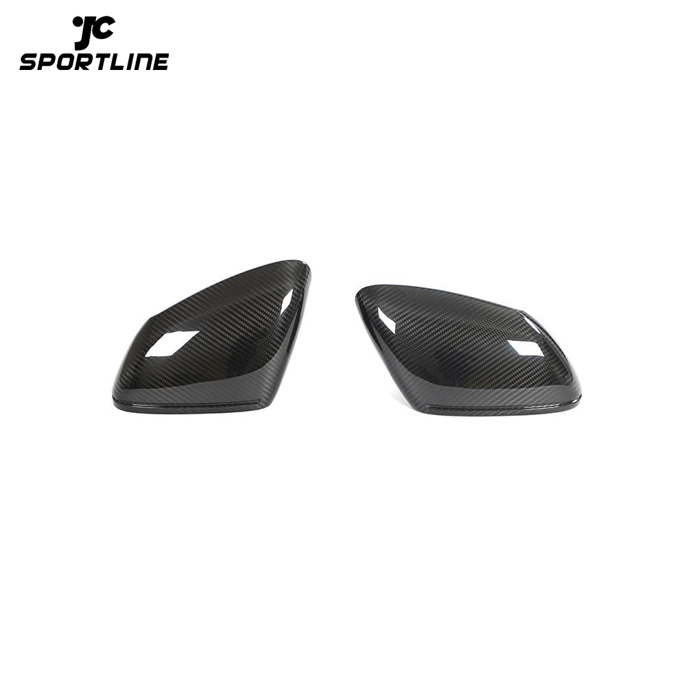 ML-ZDH284-PRO Dry Carbon Fiber Car Mirror Cover Caps for Porsche Taycan 9J1 Turbo S Sedan 4-Door 2019-2020 1