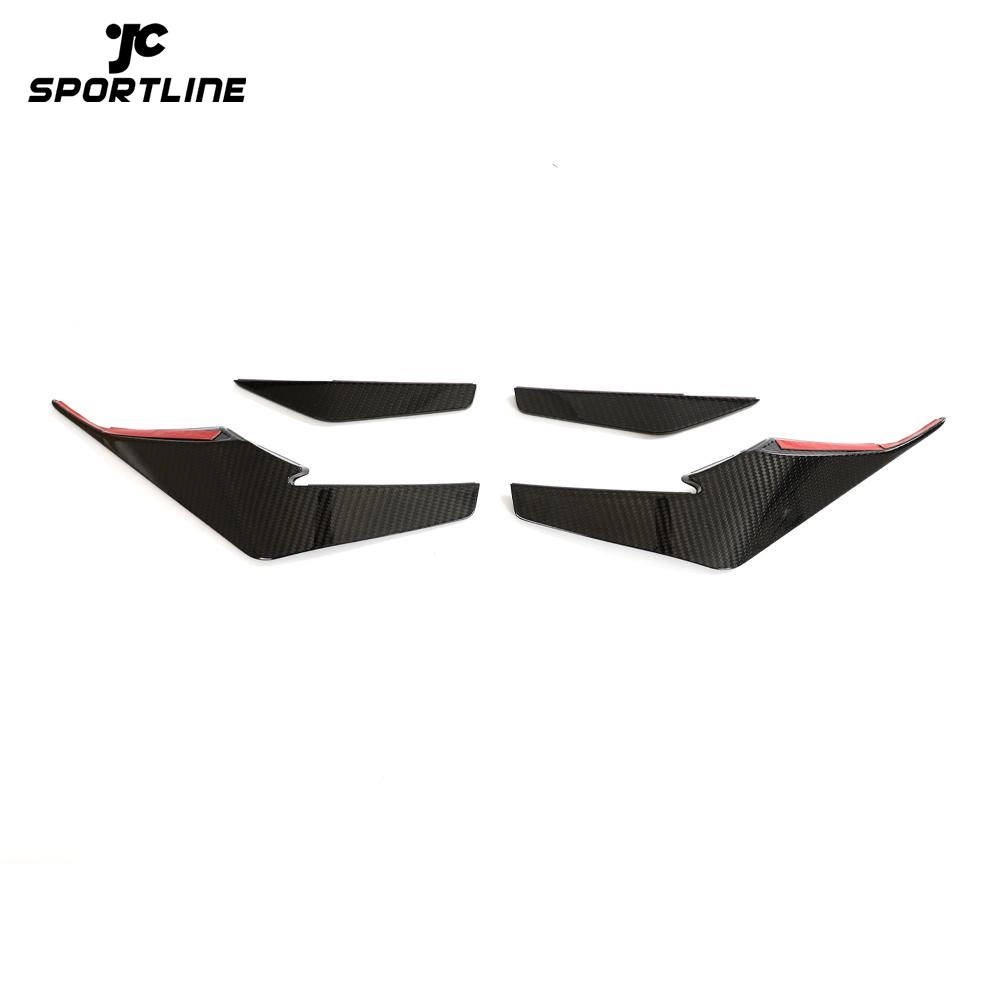ML-YWW128-PRO Dry Carbon Fiber Front Bumper Canards for Audi R8 V10 2023 1