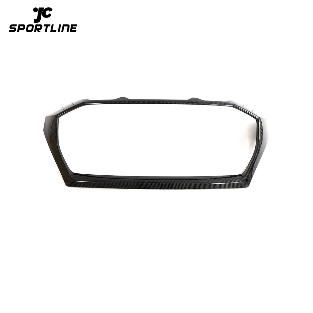 ML-YWW123 Q8 Carbon Fiber Car Bumper Front Grill Cover Trims for Audi RSQ8 2021-2023 1