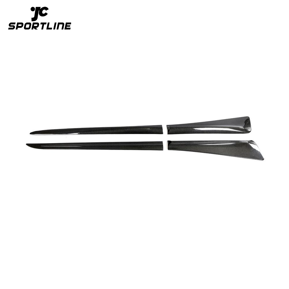 ML-ZDH375 Carbon Fiber Exterior Side Door Panel Trims Side Skirts for Mercedes Benz Smart 1 2022 2023 1