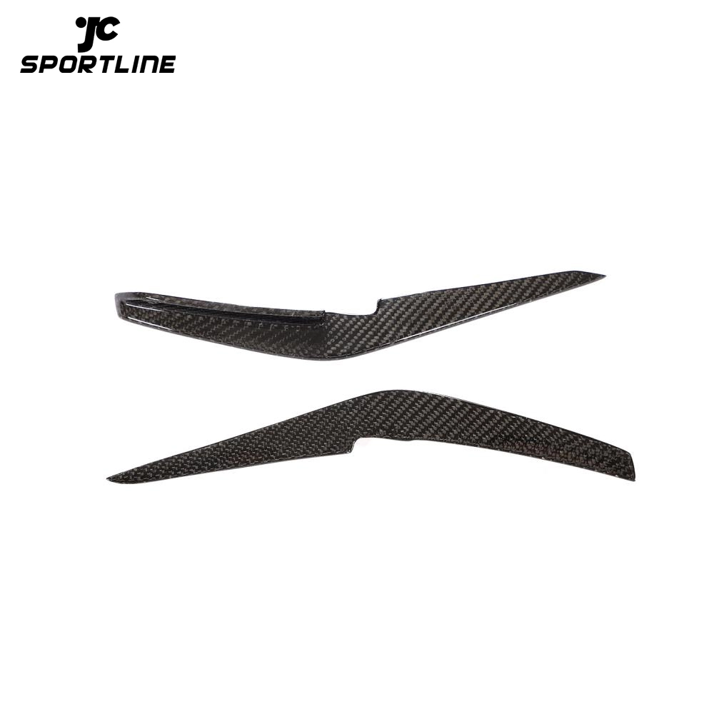JC-BC101 Carbon Fiber Front Bumper Canards Front Fins for Audi A4 S4 Sedan 4-Door 2020-2021 1