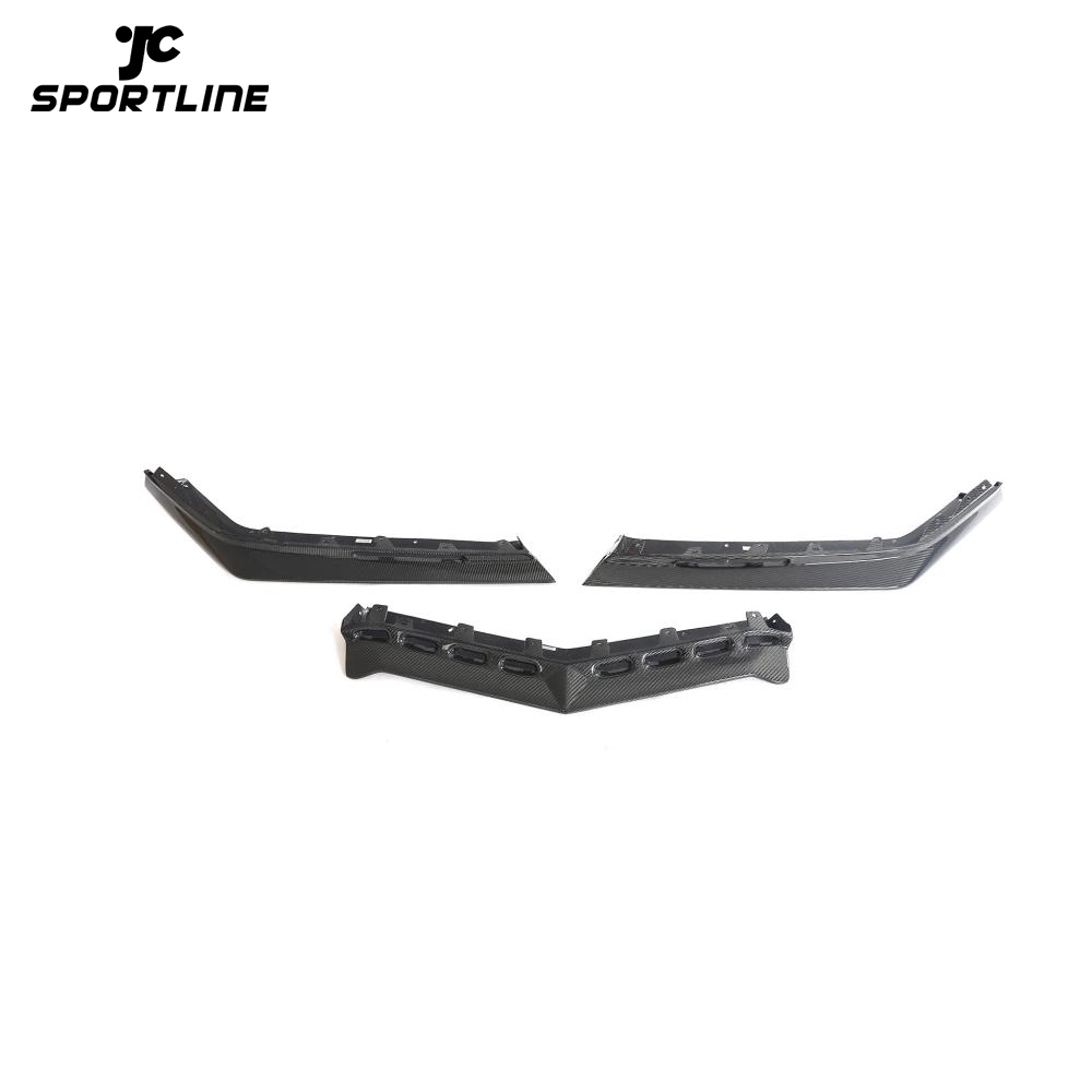 JC-HD608 CARBON FIBER Front Lip Splitter For 23-Up Corvette C8 Z06 Z07 Package Upgrade 1