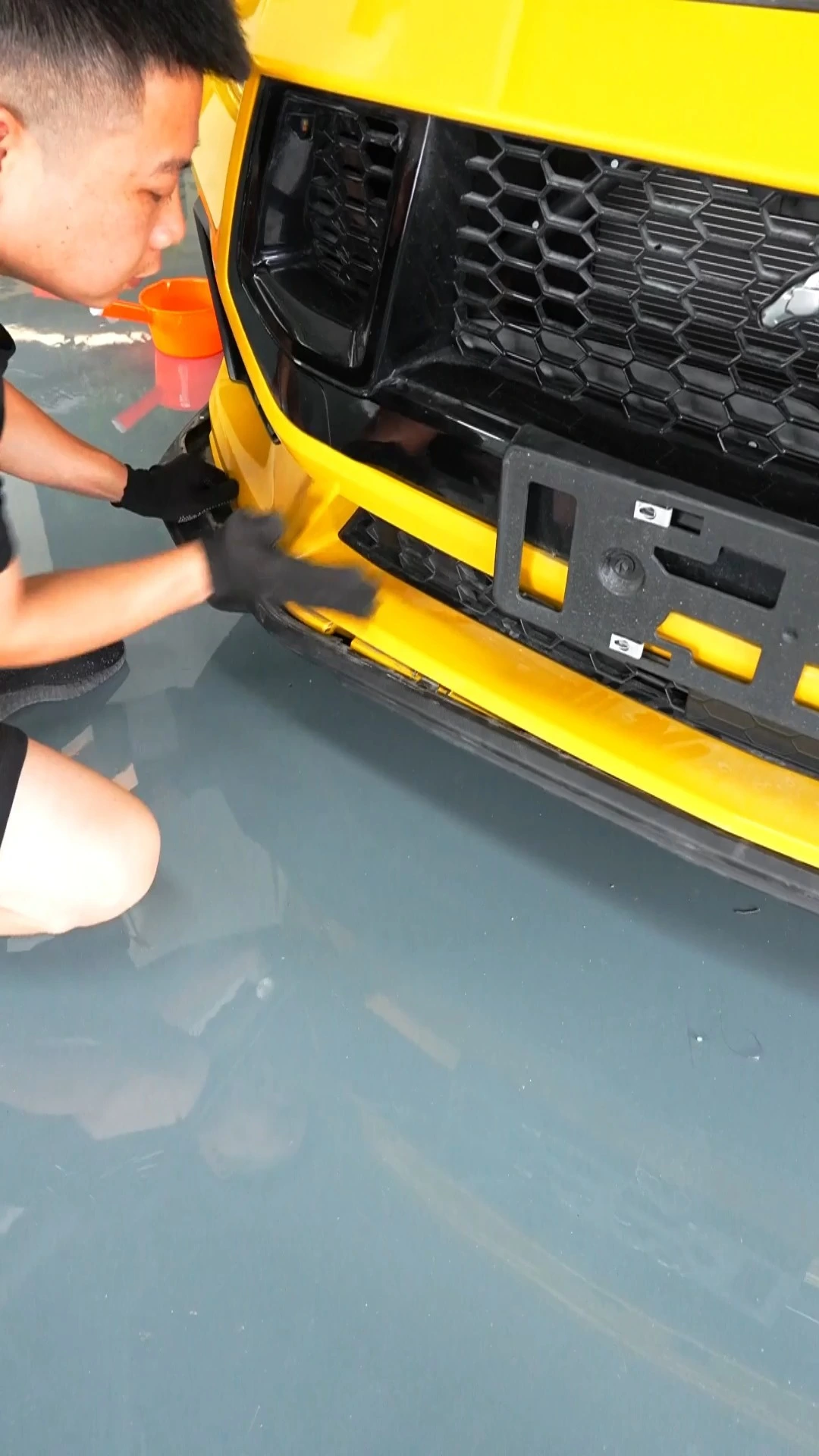 ML-SJ0711 Carbon Fiber S650 Front Bumper Lip for 2024 Ford Mustang S650 GT Coupe 1