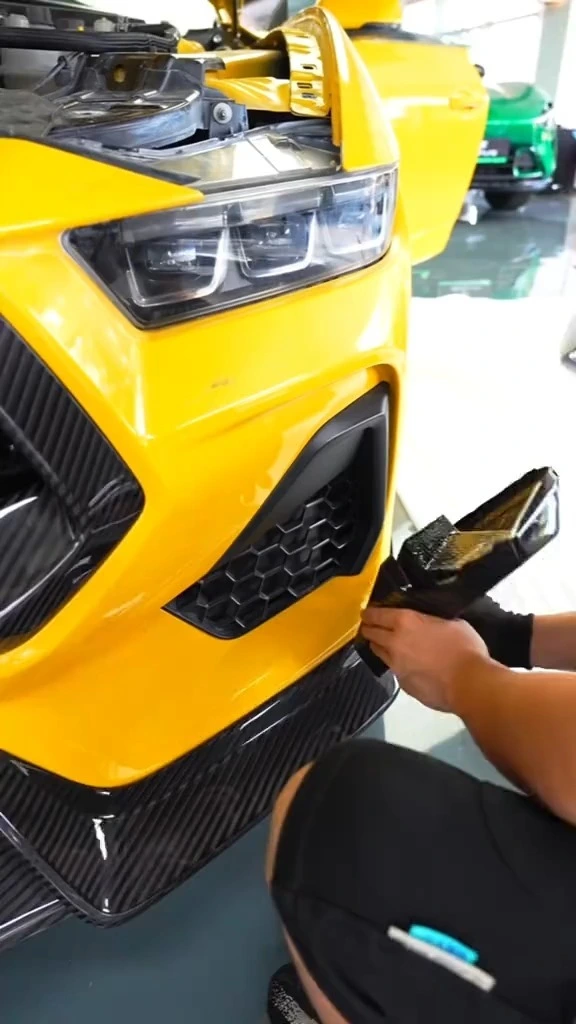 ML-SJ0712 Carbon Fiber S650 Front Bumper Air Vent Trim Mesh Covers Car Body Kits for Mustang S650 GT Coupe 2024+ 1