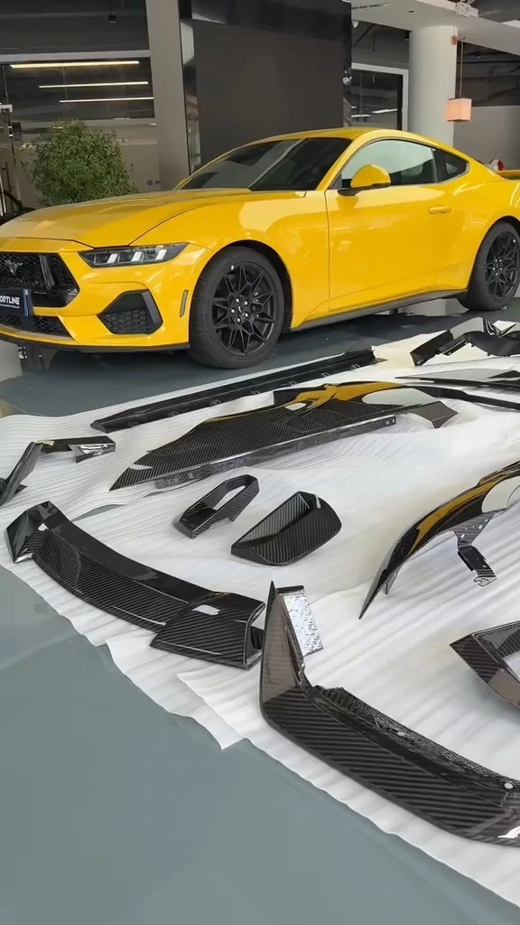 ML-SJ0716 Carbon Fiber S650 Side Skirts for 2024 Ford Mustang S650 GT 1