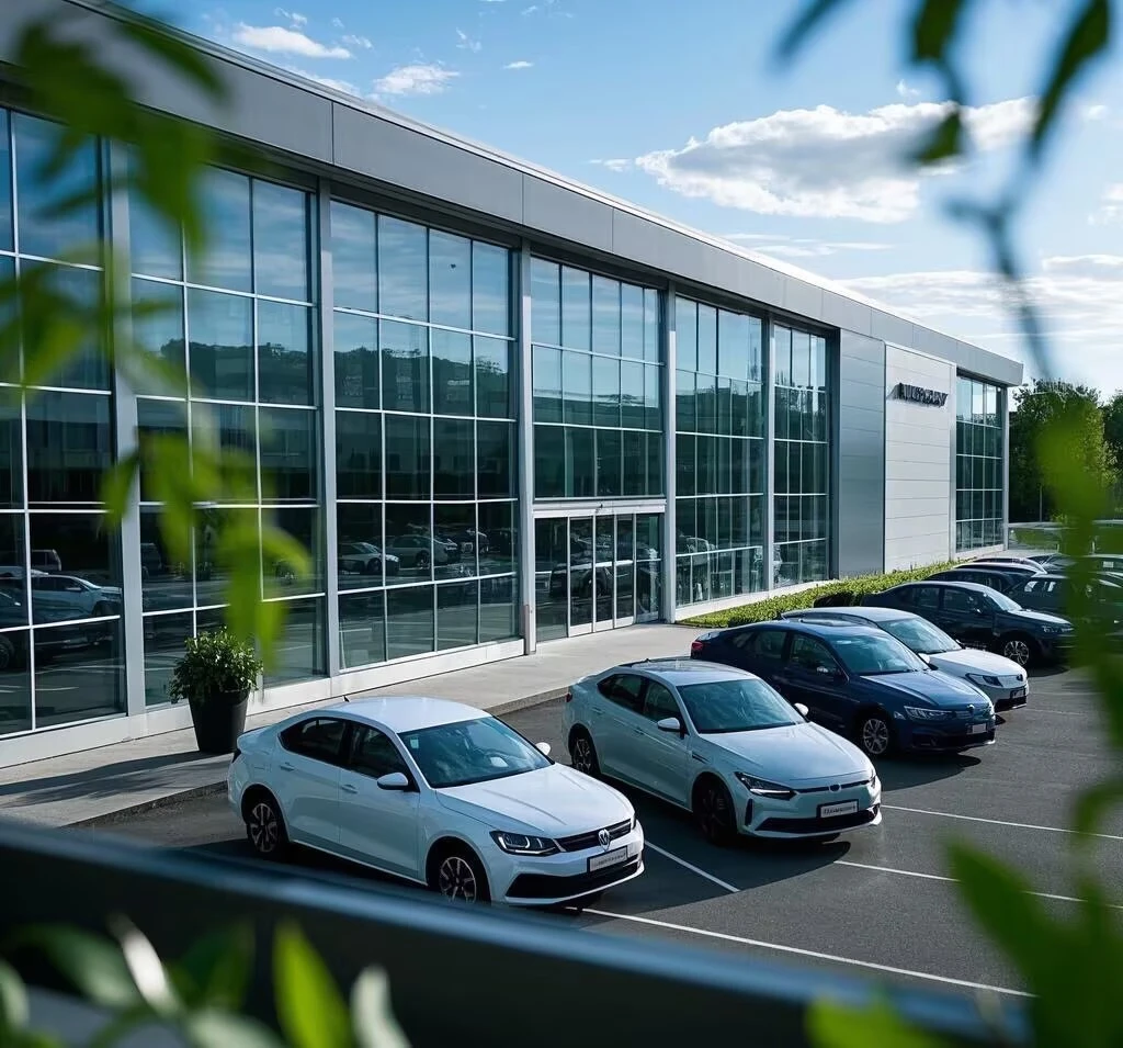 Prefabricated Hall Prefab Showroom Steel Structure Workshop Warehouse Hall Metal Building 4S Car Showroom 1