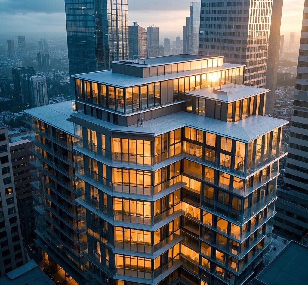 2025 Lightweight Prefabricated Steel Structure Office Hotel Building Metal Frame Shopping Mall Factory Building steel structure metal building 1