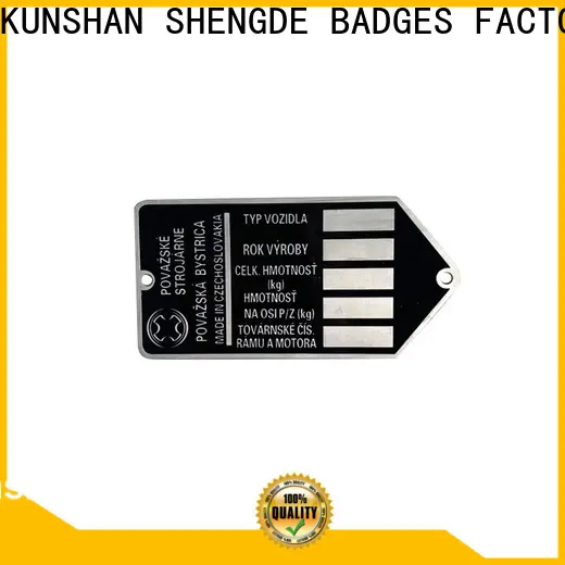 Shengde custom made name plates factory on sale 1