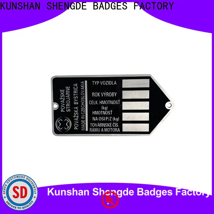 Shengde engraved brass name plates for business on sale 1