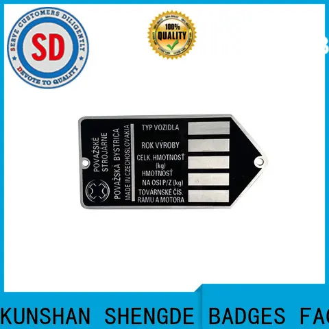 Shengde personalized name plates company bulk production 1
