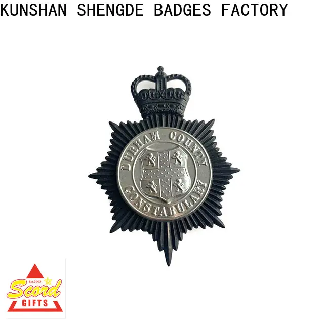 Shengde vintage police badges company bulk production 1