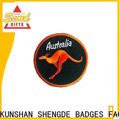 Shengde embroidered logo patches for business bulk buy 1