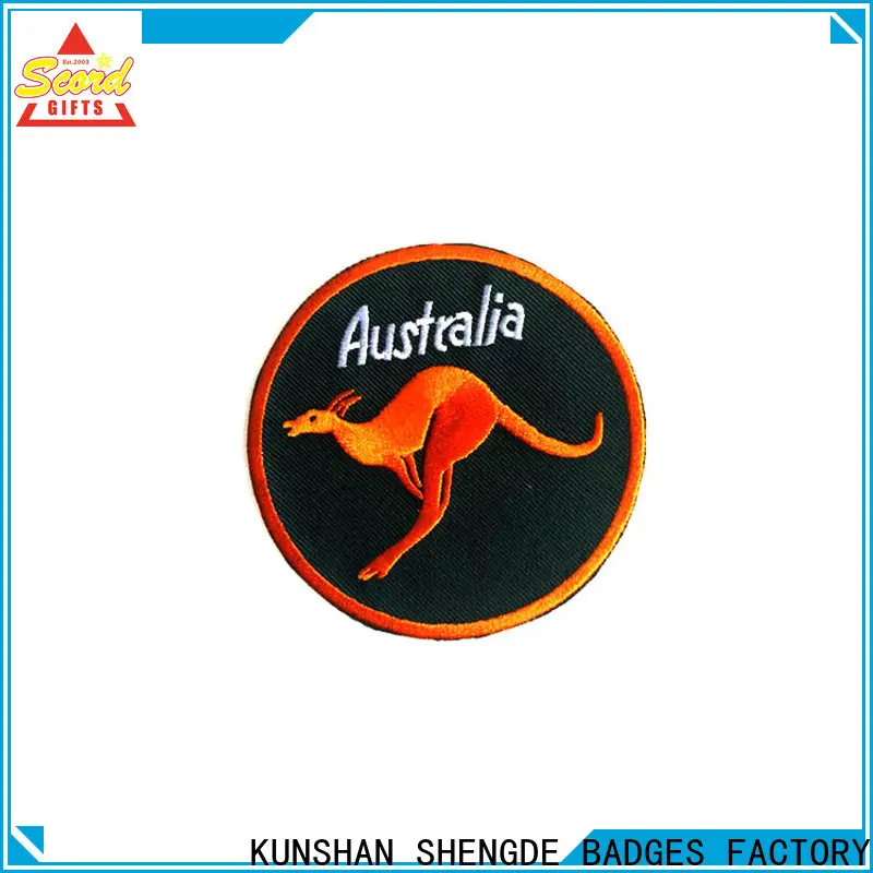 Shengde Custom iron on embroidered patches company bulk production 1