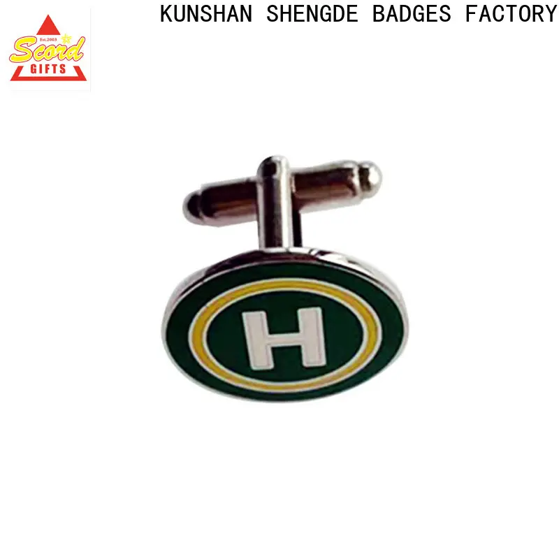 Shengde Best enamel cufflinks Supply bulk production 1