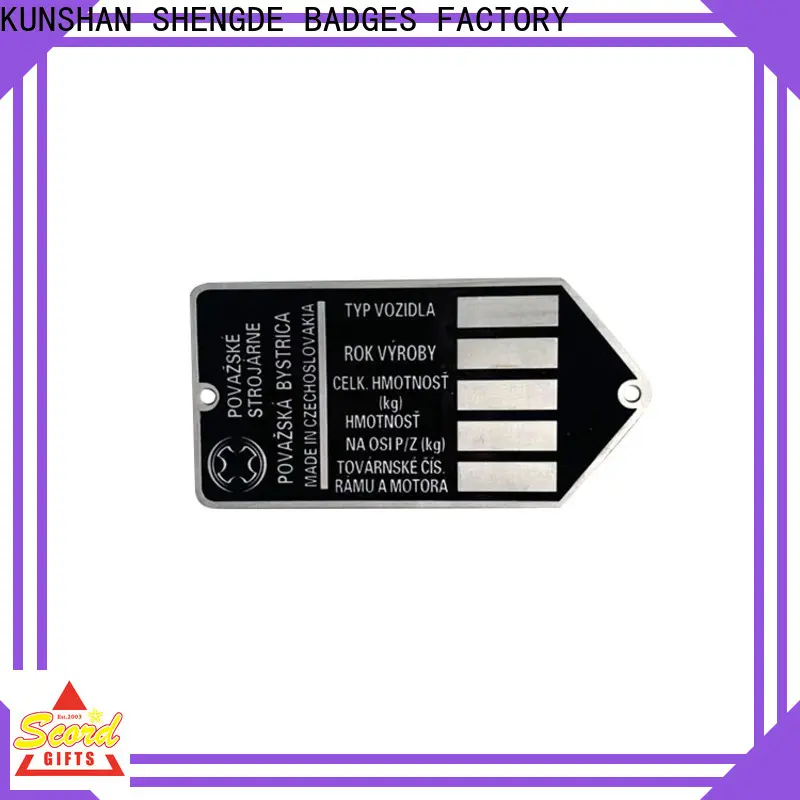 Shengde Top stainless steel name plates Supply for promotion 1